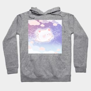 Flying Polar Bear Soaring the starry skies Hoodie